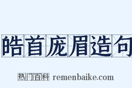 皓首庞眉造句是什么意思的图片